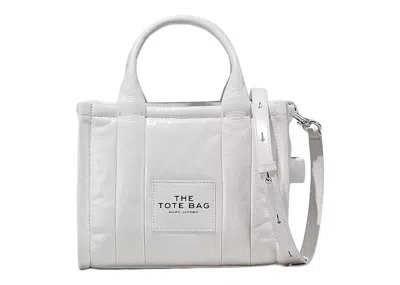 Pre-owned Marc Jacobs Women's  The Shiny Crinkle Small Tote In White