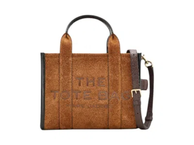 Pre-owned Marc Jacobs Women's  The Small Suede Leather Blocked Tote Bag In Copper In Brown