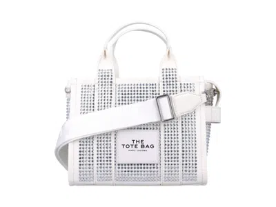 Pre-owned Marc Jacobs Women's  The Small Tote Crystal In White