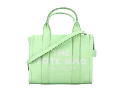 Pre-owned Marc Jacobs Women's  The Small Tote Leather In Papermint