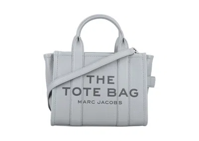 Pre-owned Marc Jacobs Women's  The Small Tote Leather In Wolf Grey In Gray