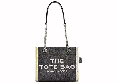 Pre-owned Marc Jacobs Women's  The Small Tote Tote Denim In Black Wash
