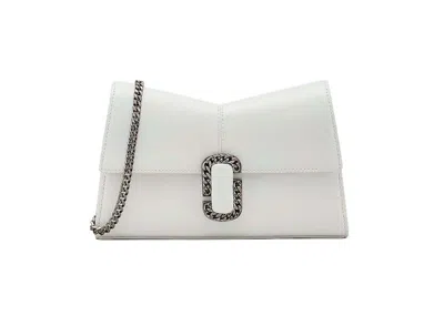 Pre-owned Marc Jacobs Women's  The St. Marc Chain Wallet In White
