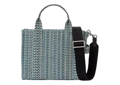 Pre-owned Marc Jacobs Women's  The Washed Monogram Small Tote Bag In Denim