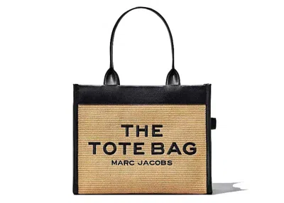 Pre-owned Marc Jacobs Women's  The Woven Large Tote Bag In Natural/black