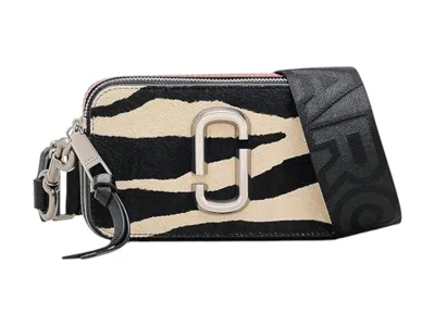 Pre-owned Marc Jacobs Women's  The Zebra Haircalf Snapshot Bag Bag In Black/white In Multi