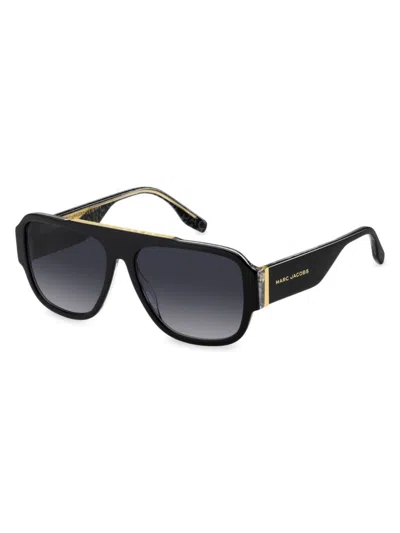 Marc Jacobs 58mm Flat Top Sunglasses In Black Two Tone Gradient