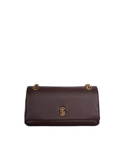 Marc Jacobs The Chain Leather Mini Bag In Burgundy