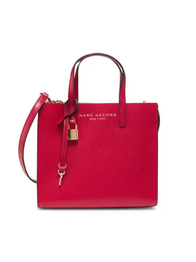 Marc Jacobs Women's Mini Grind Leather Tote Bag In Red
