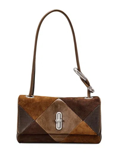 Marc Jacobs The Mini Dual Shoulder Bag In Brown Multi