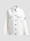 Marc Jacobs Oversized Denim Trucker Jacket Light Wash In White