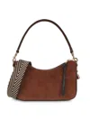 Marc Jacobs Women's Padlock Suede Shoulder Bag In Brown