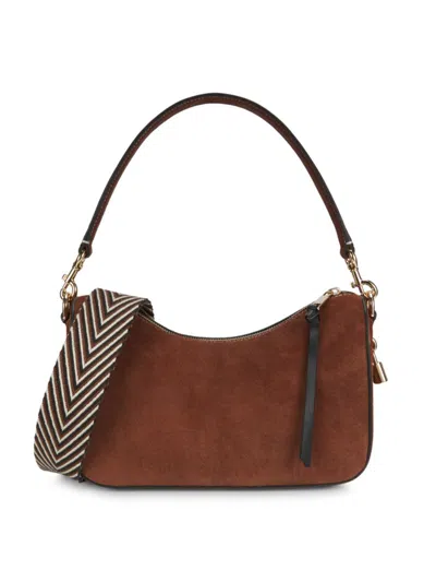 Marc Jacobs Women's Padlock Suede Shoulder Bag In Brown