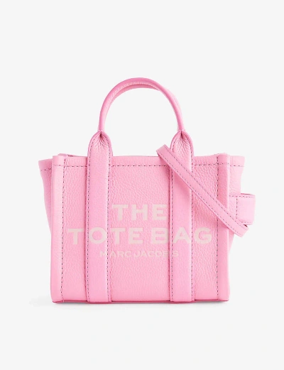 Marc Jacobs Womens Petal Pink The Leather Mini Tote Bag In Pink & Purple
