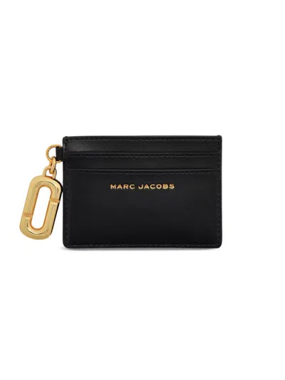 Marc Jacobs Women's Pop J Leather Card Case In Black