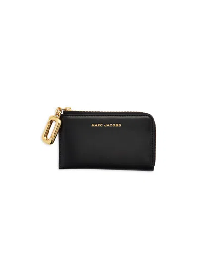 Marc Jacobs The Pop J Marc Leather Wallet In Black