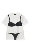 Marc Jacobs Womens Bra Graphic Boxy-fit Short-sleeve Cotton-jersey T-shirt White In White