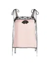 Marc Jacobs Ribbon Strap Top Blush In Black