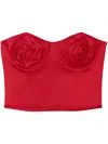 Marc Jacobs Red The Duchess Satin Rose Corset In Red
