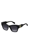 Marc Jacobs Women's Safilo Rectangular Sunglasses, 54mm In Black