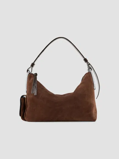 Marc Jacobs Women's Scene Large Suede Hobo Bag In Dark Brown