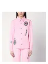 Marc Jacobs Printed Denim Shirt In Pink
