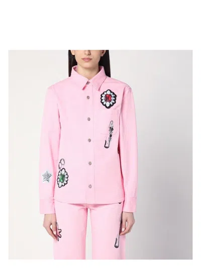 MARC JACOBS WOMEN'S SHIRT WITH DENIM PRINTS