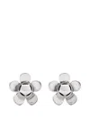 Marc Jacobs Silver Flower Stud Earrings In Metallic