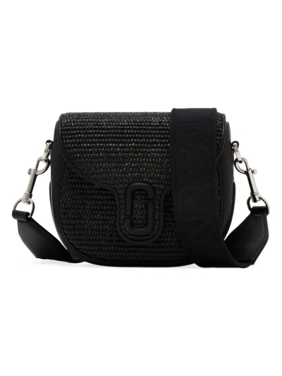 Marc Jacobs Women's The Woven J Marc Small Saddle Bag In Black