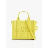 Marc Jacobs Debossed-branding Top-handle Leather Tote Bag In Smiley Yellow