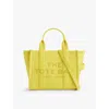 Marc Jacobs Debossed-branding Top-handle Leather Tote Bag In Smiley Yellow