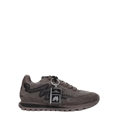 Marc Jacobs Fur-paneled Low-top Sneaker In Gray