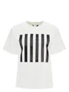 Marc Jacobs T-shirt The Stripe Box Tee In Bianco