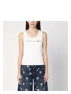 Marc Jacobs White Tank Top With Embroidered Logo