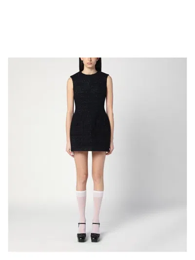 Marc Jacobs Women's Textured Black Tweed Mini Dress