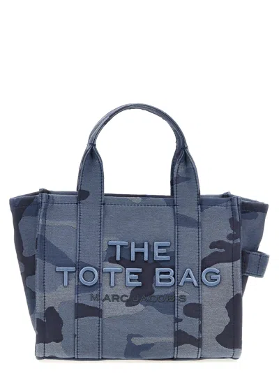Marc Jacobs Women 'the Camo Jacquard Small Tote' Handbag In Blue