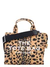 Marc Jacobs The Cheetah Canvas Small Tote Bag In Black Leo