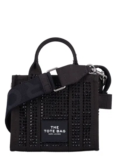 Marc Jacobs Women's The Crystal Canvas Crossbody Tote Bag In Black