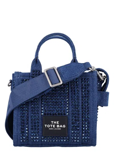 MARC JACOBS WOMEN'S THE CRYSTAL DENIM CROSSBODY TOTE BAG