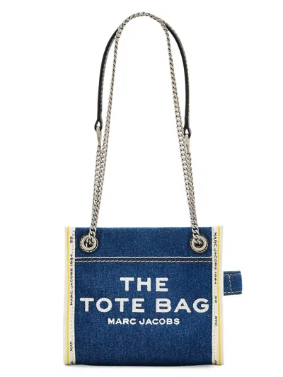 Marc Jacobs Women's The Denim Chain Crossbody Tote Bag In Blue