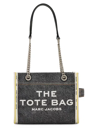 Marc Jacobs Women's The Denim Chain Small Tote Bag In Black