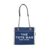 Marc Jacobs Women The Denim Chain Small Tote Bag In Blue