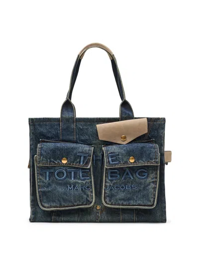 Marc Jacobs Women's The Denim Large Cargo Tote Bag In Blue