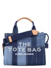 Marc Jacobs The Small Tote Denim Patchwork In Blue Denim
