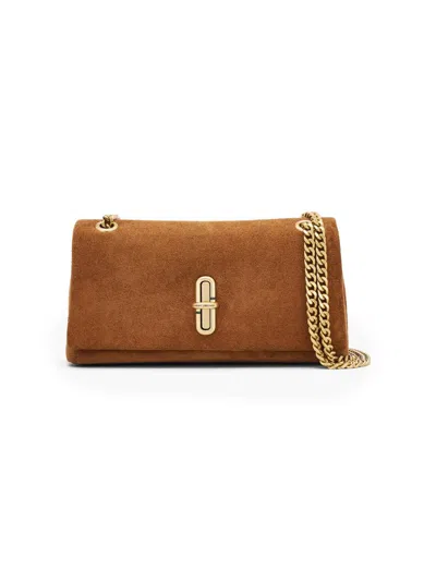 Marc Jacobs Women's The Dual Chain Mini Suede Crossbody Bag In Brown