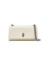 Marc Jacobs Dual Chain Wallet In Soft White Nappa Leather In White