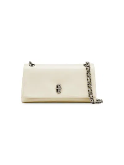 Marc Jacobs Dual Chain Wallet In Soft White Nappa Leather