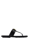 Marc Jacobs The Dual T Strap Black Leather Sandals