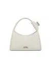 Marc Jacobs The Glam Claw Clip Cotton White Leather Cross-body Bag Siz In White