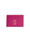 Marc Jacobs Women's The J Marc Leather Card Case In Lipstick Pink